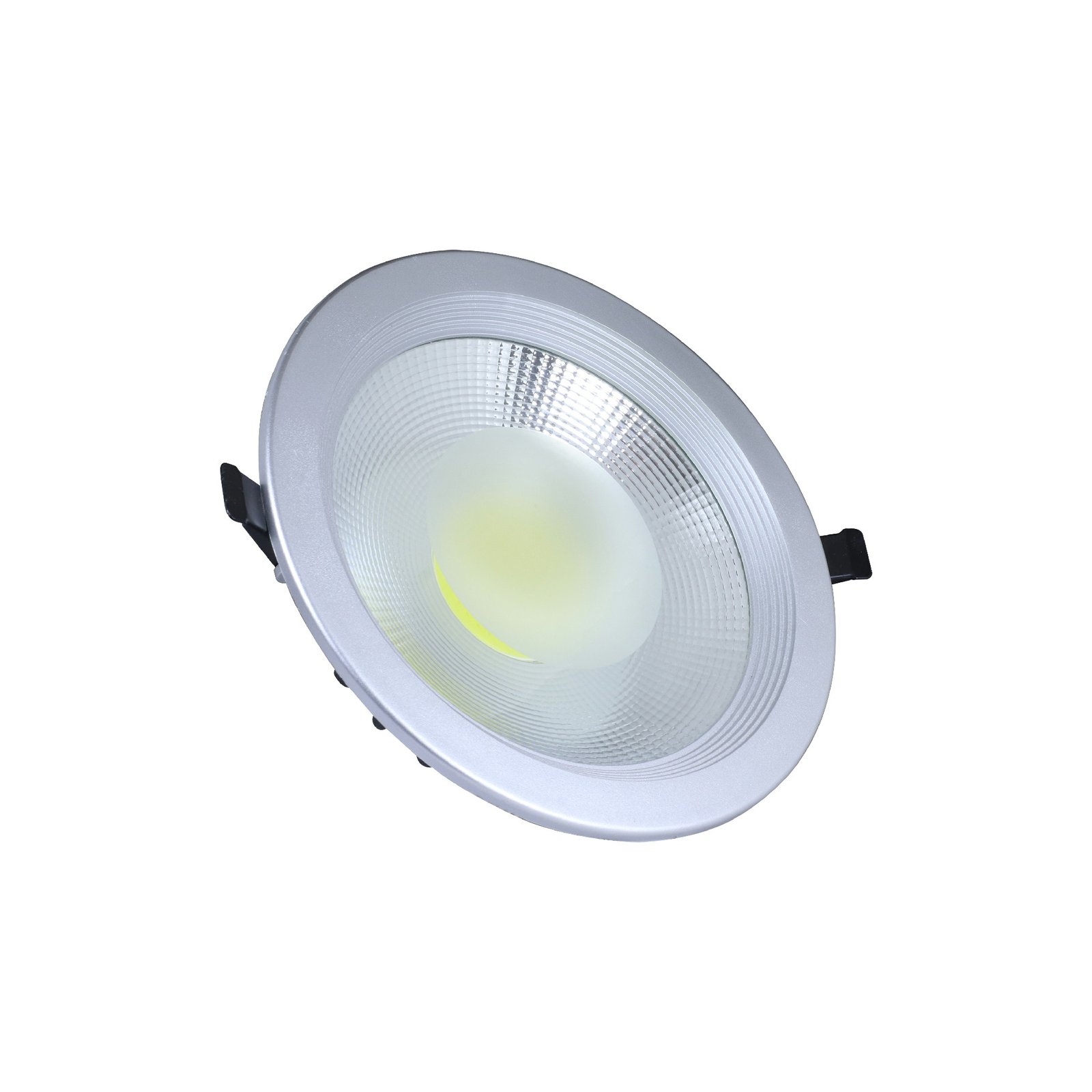 كشاف 30 وات كومبكت ابيض حلق فضي جنى لايت plastic white compact 30 watt downlight 10320207(1)
