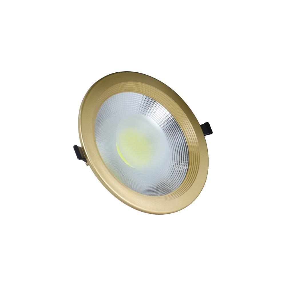 كشاف 30 وات كومبكت ابيض حلق ذهبي مط جنى لايت plastic white compact 30 watt downlight 10320209(1)