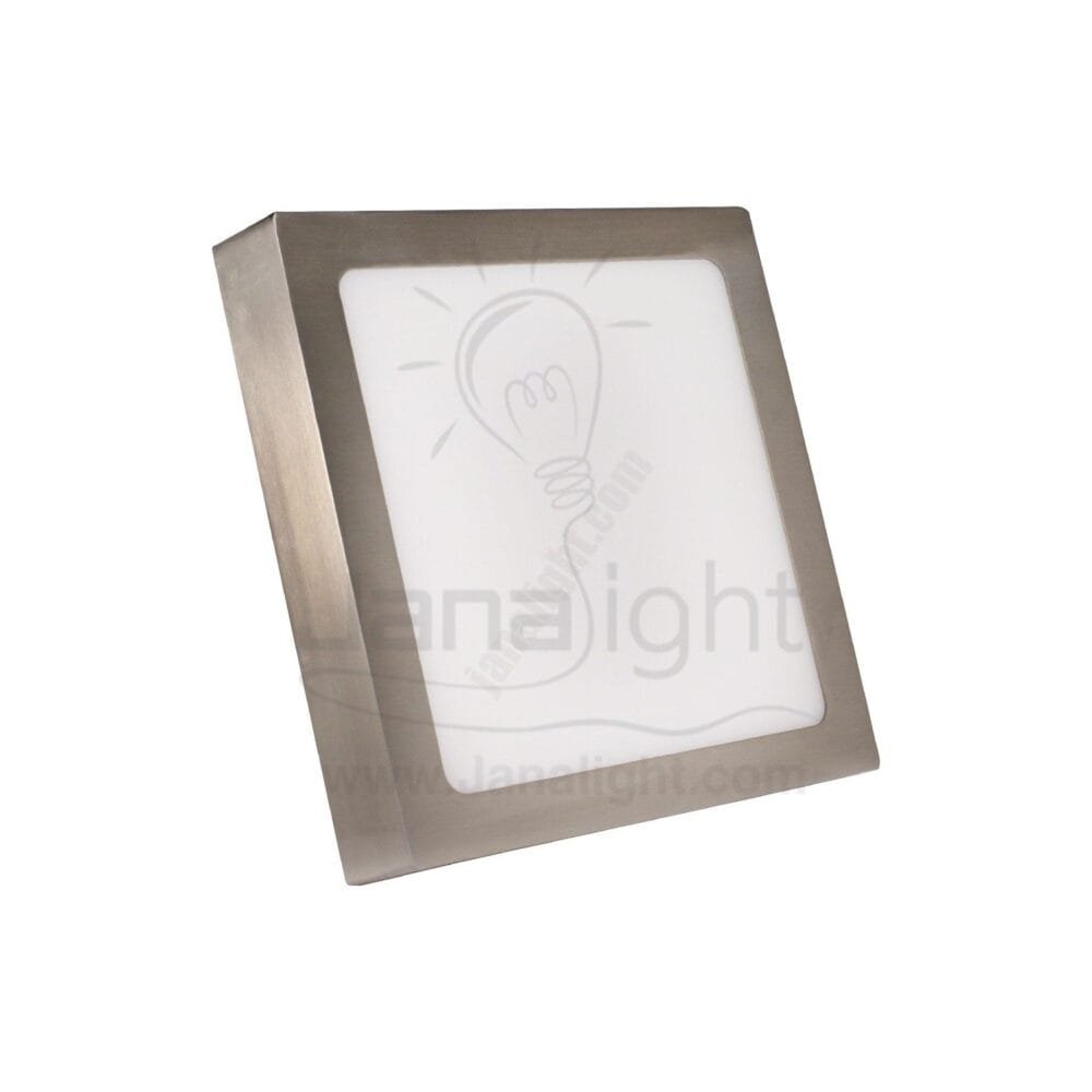 سبوت لايت لطش 18 وات مربع فضي وورم panel spotlight 18 watt silver Square shape warm