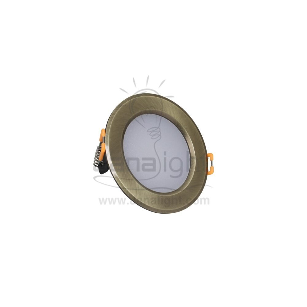 سبوت 5 وات لد نيكل اكسيدي اخضر ابيض fixed round recessed bronze spotlight 5 watt