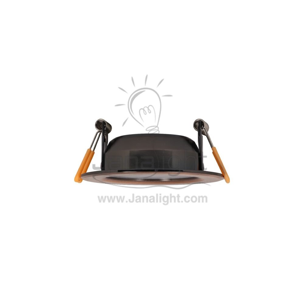 سبوت 5 وات لد نيكل نحاسي ابيض fixed round recessed copper spotlight 5 watt