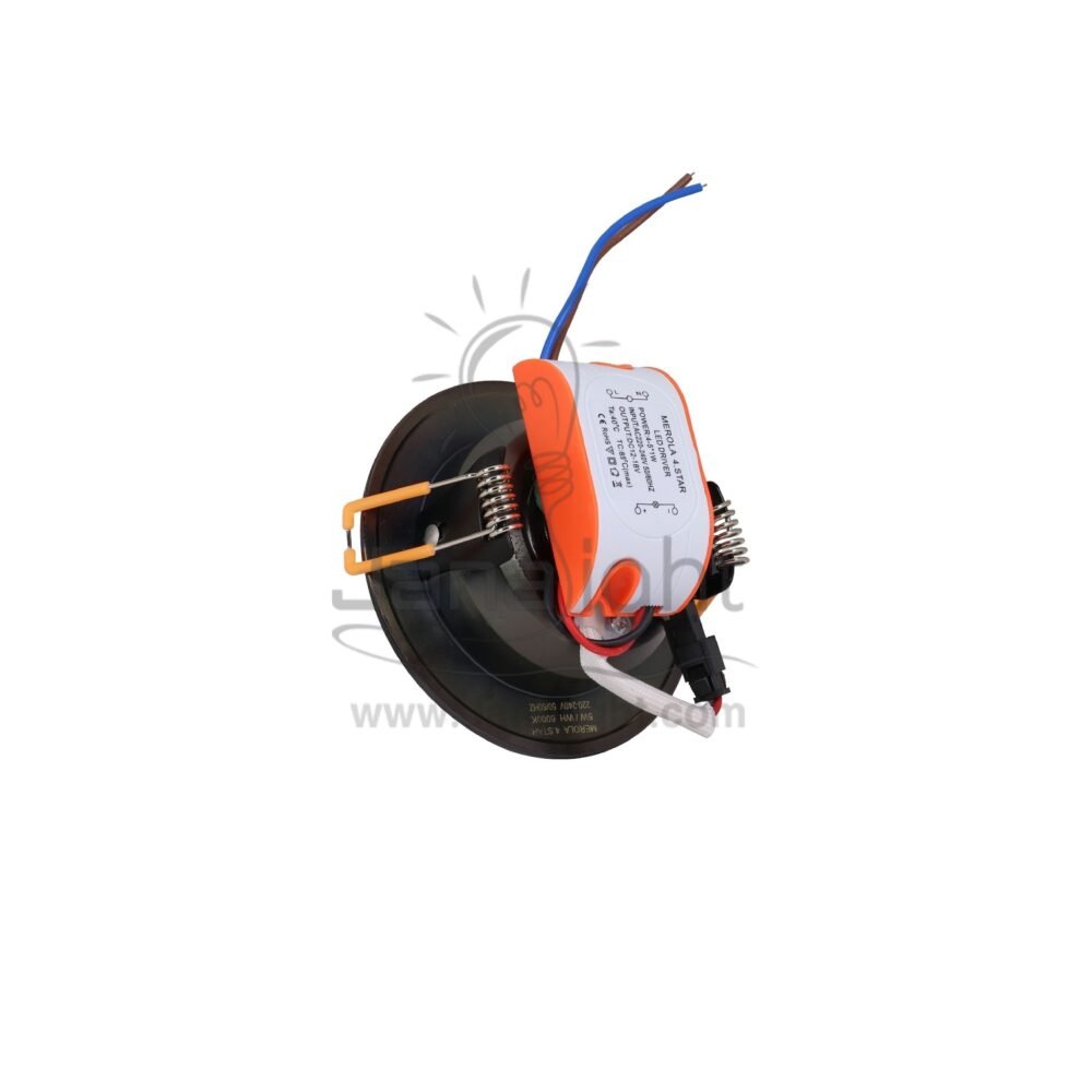 سبوت 5 وات لد نيكل بني ابيض fixed round recessed brown spotlight 5 watt