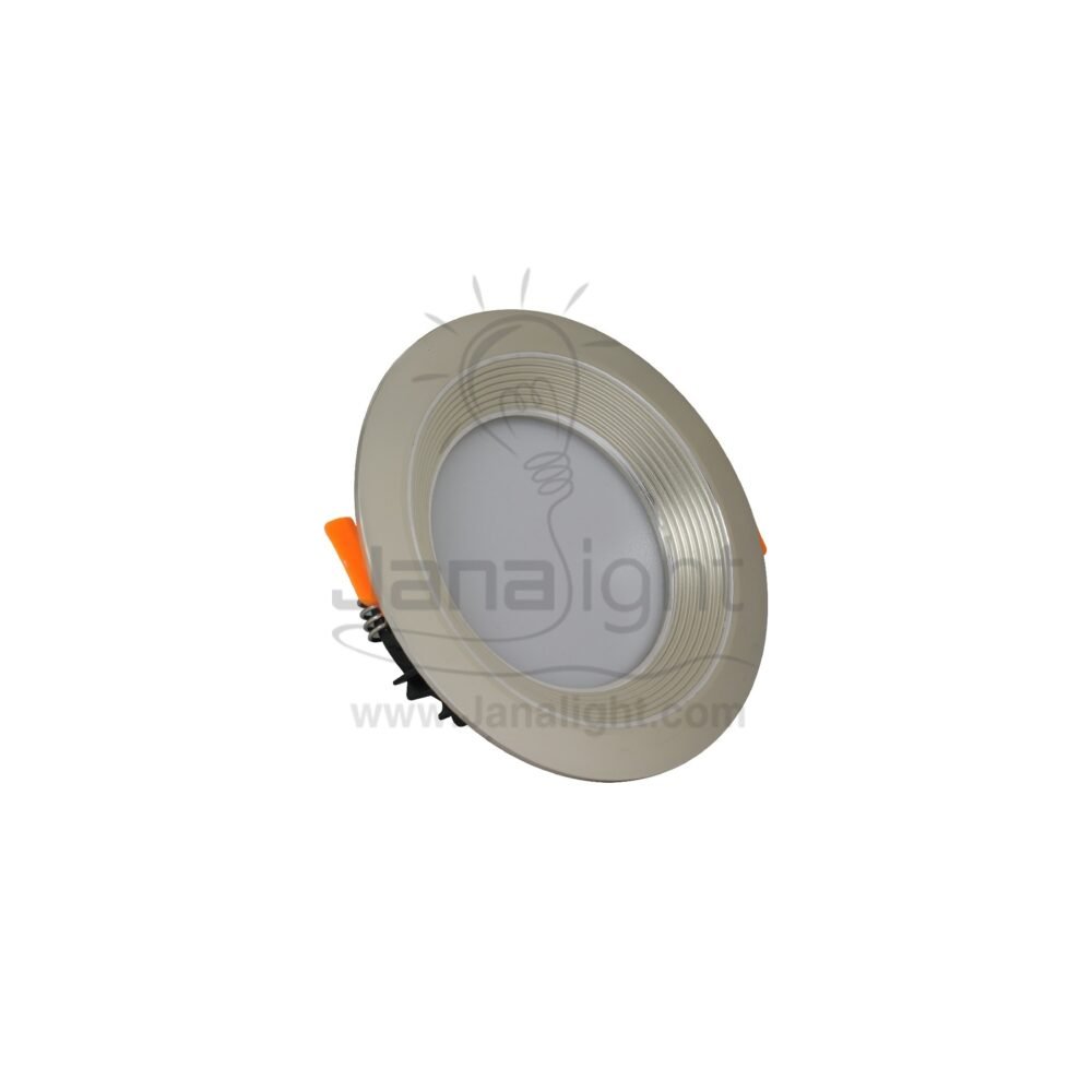 سبوت 5 وات لد نيكل SMD فضي ابيض fixed round recessed smd silver spotlight 5 watt