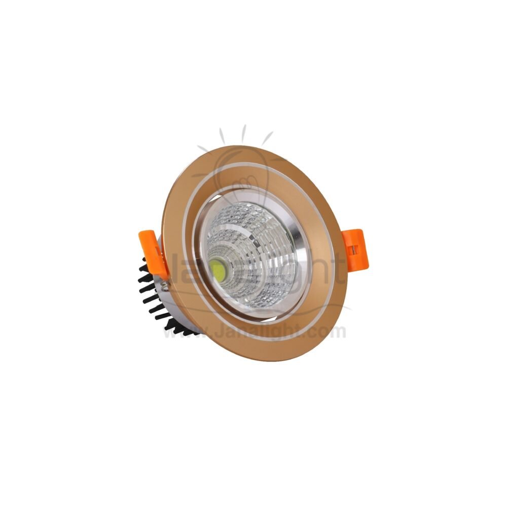 سبوت 5 وات ذهبي ابيض COB غاطس جديد fixed round submersible recessed gold spotlight 5 watt