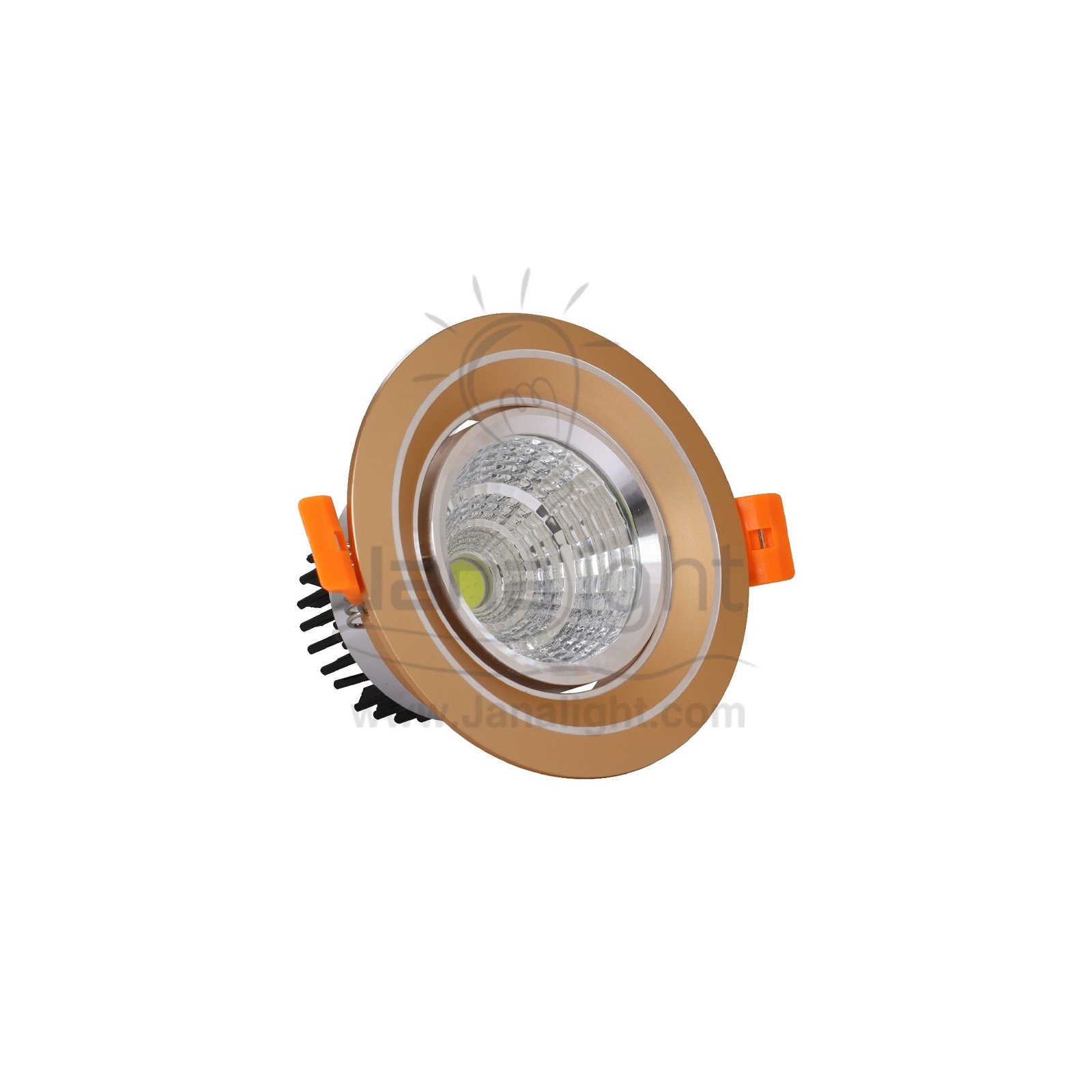 سبوت 5 وات ذهبي ابيض COB غاطس جديد fixed round submersible recessed gold spotlight 5 watt