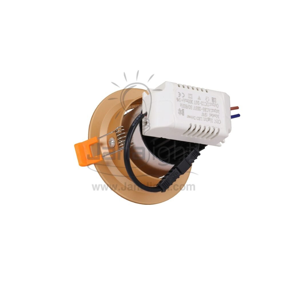 سبوت 5 وات ذهبي ابيض COB غاطس جديد fixed round submersible recessed gold spotlight 5 watt