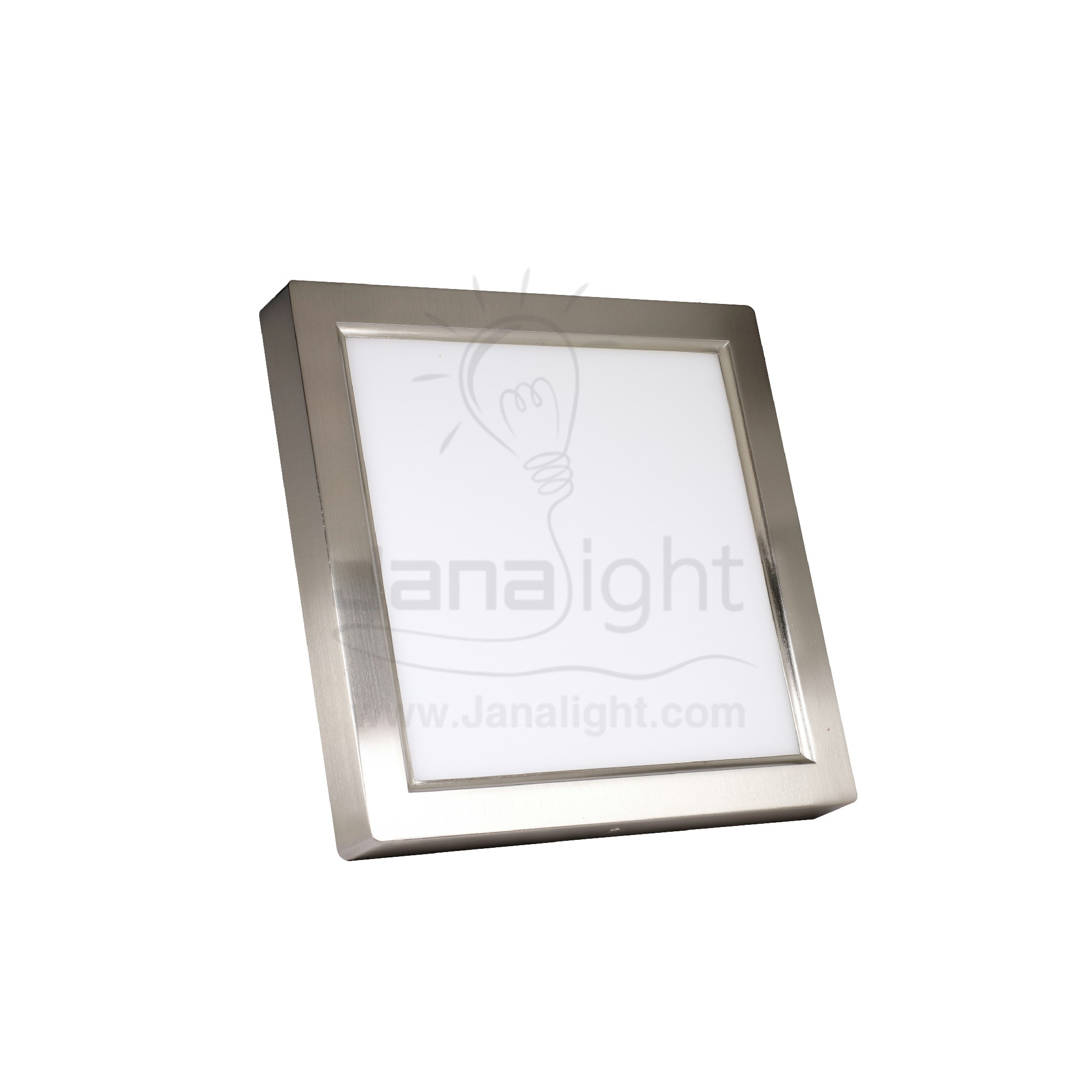 سبوت بانيل 24 وات لطش مربع اطار فضي ابيض panel spotlight 24 watt silver white