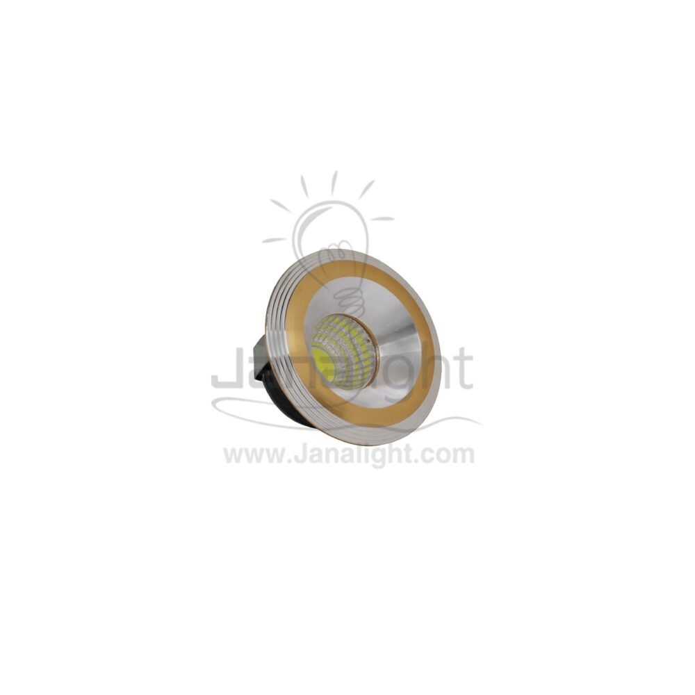 سبوت زر 3 وات مدور فضي ذهبي ابيض SF fixed recessed cob gold silver mini led downlight 3 watt