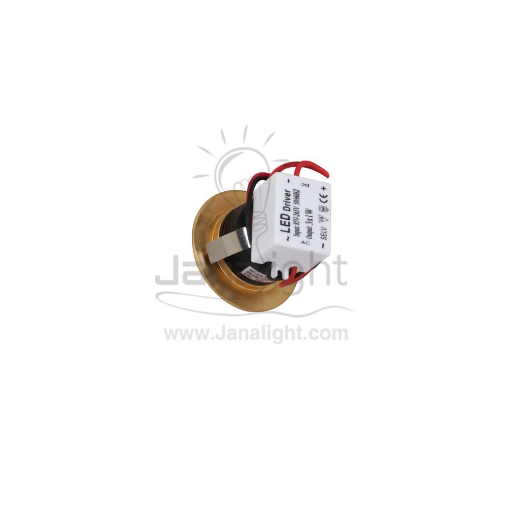 سبوت زر 3 وات مدور فضي ذهبي ابيض SF fixed recessed cob gold silver mini led downlight 3 watt