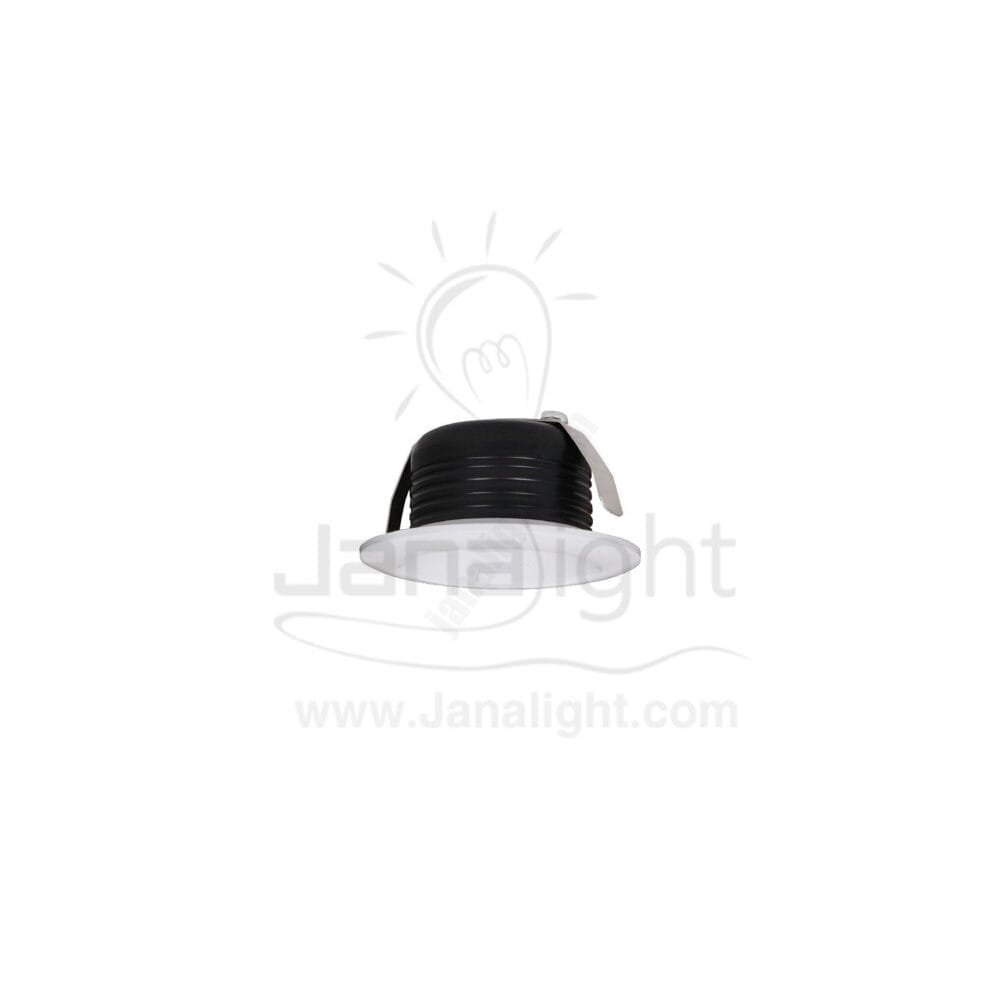سبوت زر لد 3 وات COB لف ابيض وور Recessed Button LED Spotlight 3W COB Rotatable White Warm Light