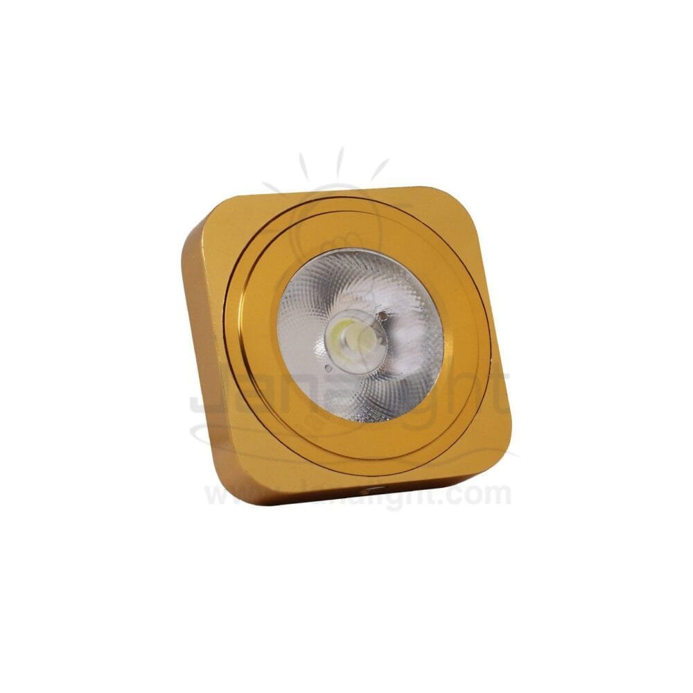 سبوت لايت لطش 5 وات COB مربع ذهبي ابيض ultra thin led ceiling square spotlight 5 watt golden white