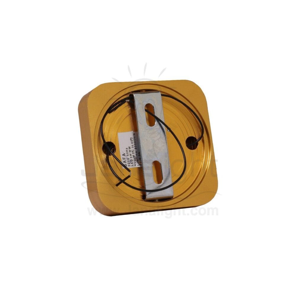 سبوت لطش 5 وات COB مربع ذهبي ابيض ultra thin led ceiling square spotlight 5 watt golden white