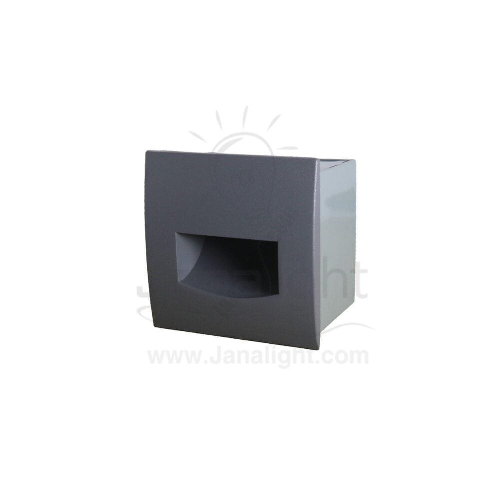 سبوت سلم لد 3 وات وورم مربع رمادي لف grey 3 watt warm stair lighting