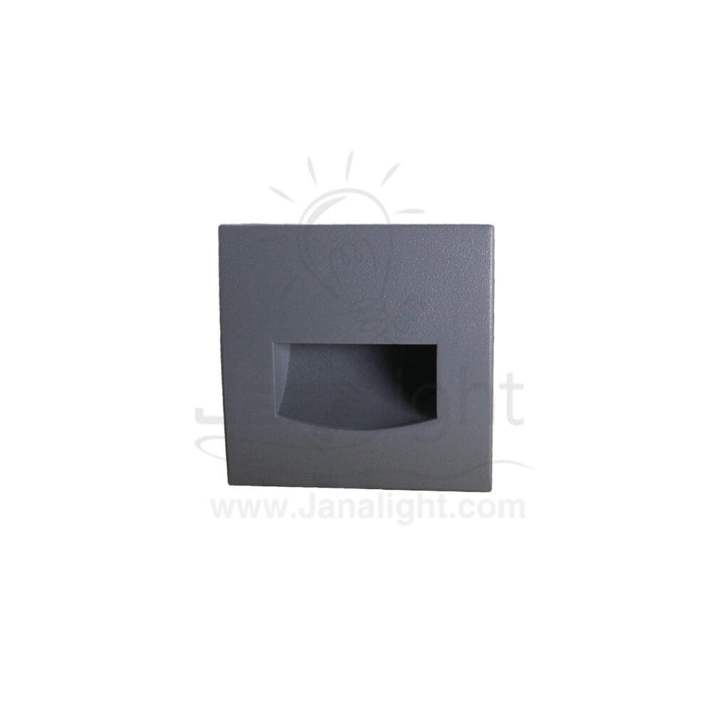سبوت سلم لد 3 وات وورم مربع رمادي لف grey 3 watt warm stair lighting