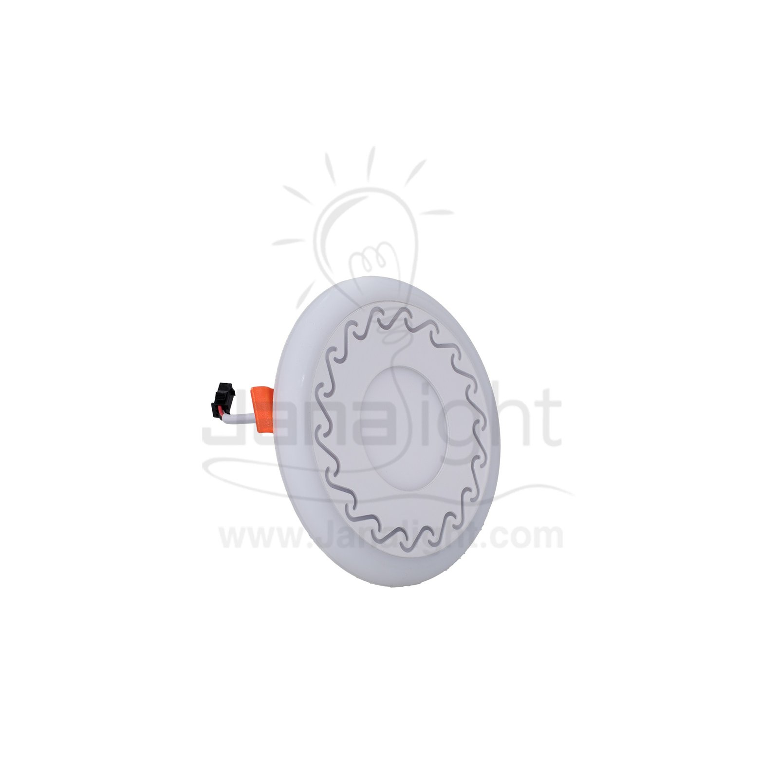 سبوت بانيل 3 وات ب3 وات و رسمة Recessed round panel two light color spotlight 3w+3w 10332192(1)