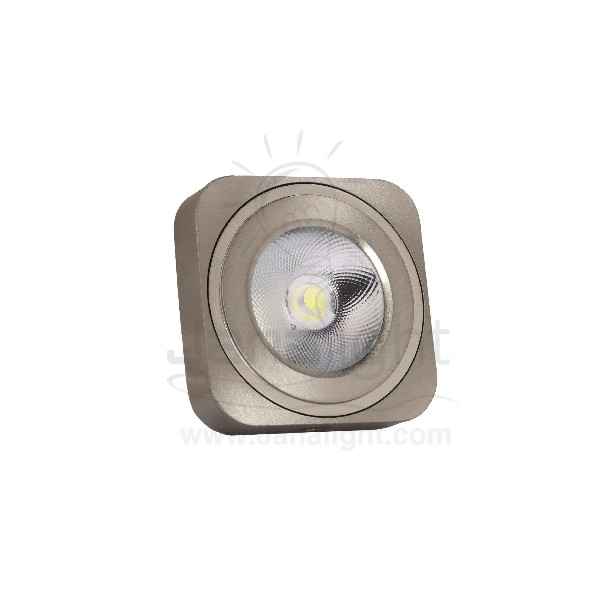 سبوت لطش 5 وات COB مربع فضي ابيض Spotlight LED 5W COB Square Silver White Light