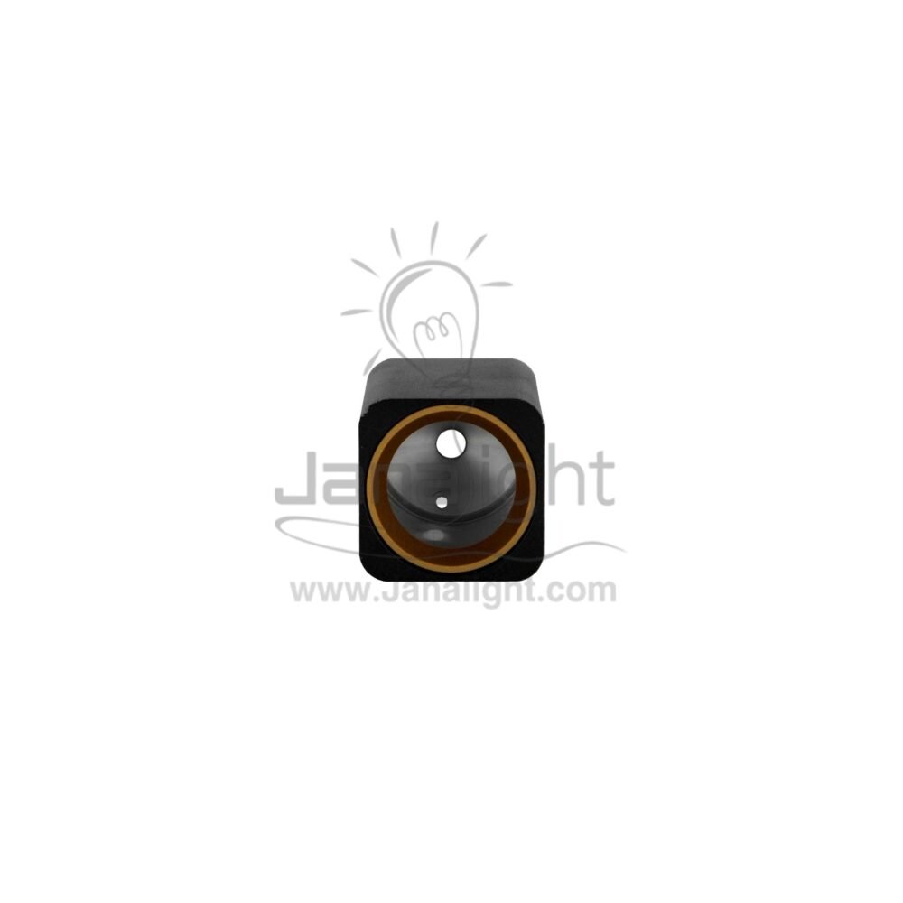فريم سبوت سلندر فارغ مربع 10 سم اسود cylinder downlight frame black-gold 10cm