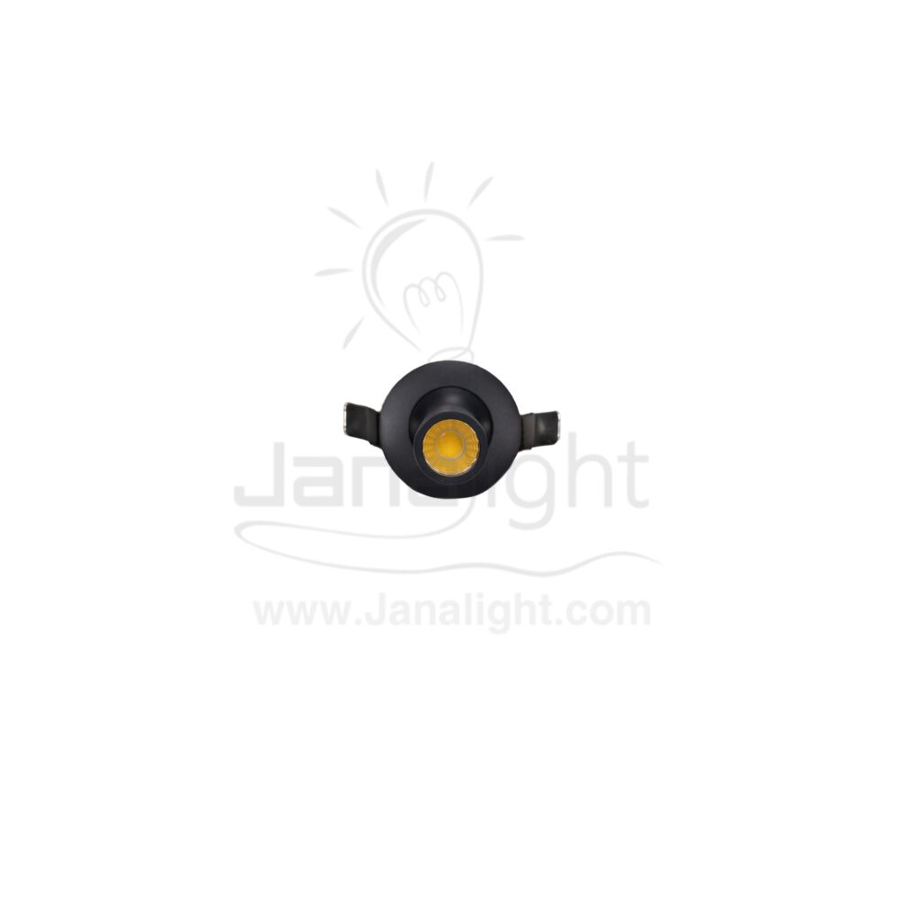 سبوت غاطس 5 وات نازل ماسورة طول 20 سم اسود وورم QY SP201 Recessed Pivoting black long tube angle spotlight 5w 10332416(1)