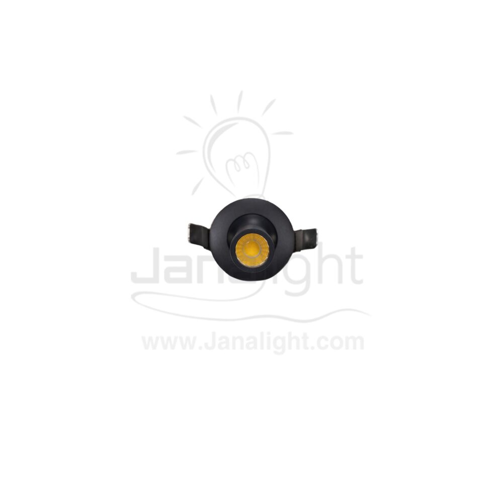 سبوت غاطس 5 وات نازل ماسورة طول 30 سم اسود وورم QY Recessed Pivoting black long tube angle spotlight 5w 10332417(1)