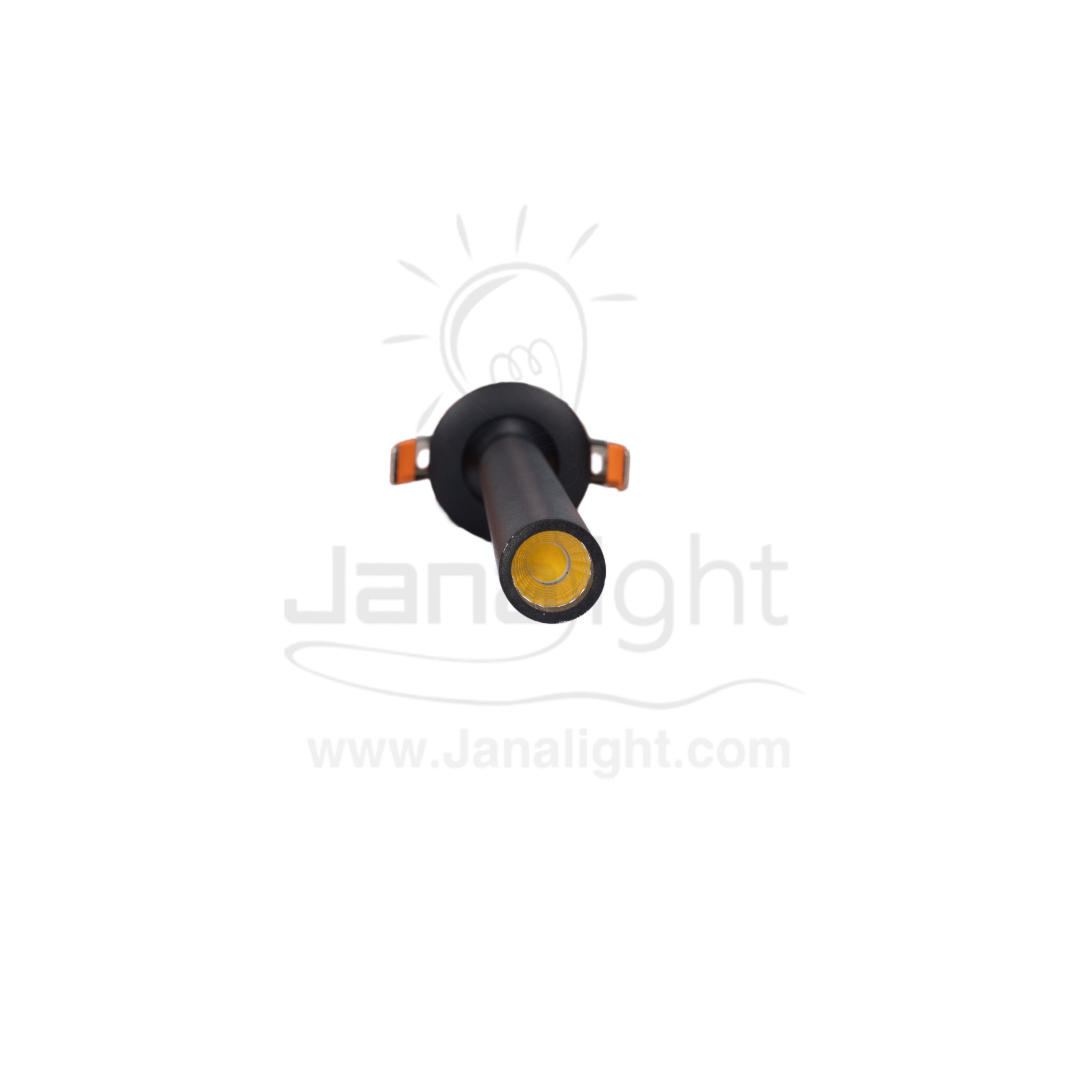 سبوت غاطس 5 وات نازل ماسورة طول 40 سم اسود وورم QY Recessed Pivoting black long tube angle spotlight 5w 10332418(1)