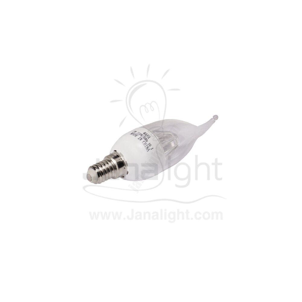 لمبة دمعة 3 وات شفافة ابيض وفا LED candle lamp 3 watt white