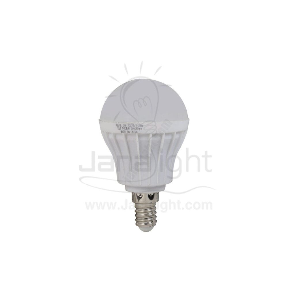 لمبة بولة فلام لد 5 وات ابيض جنى لايت LED bulb 5 watt white E 14