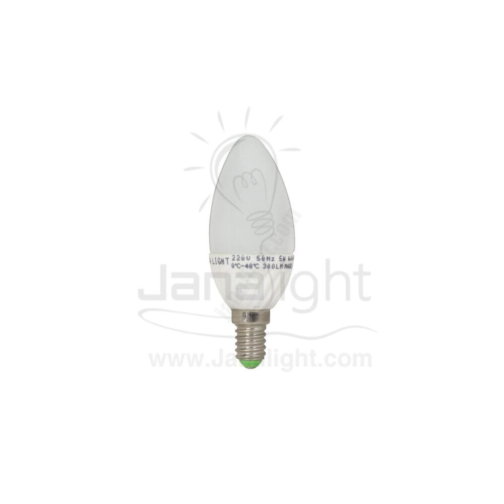 لمبة بلحة لد 5 وات وورم بورسلين جنى لايت candle lamb 5 watt