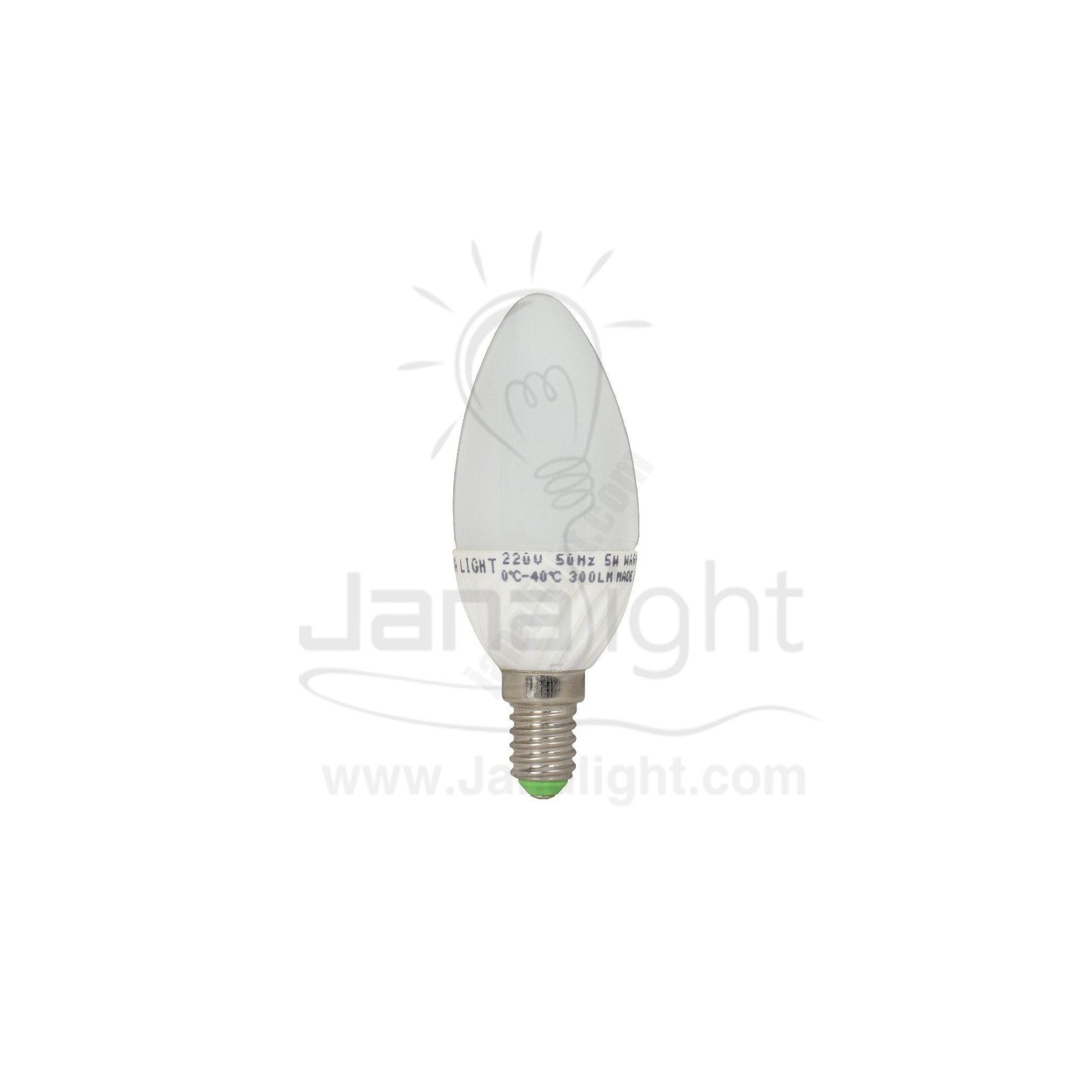 لمبة بلحة لد 5 وات وورم بورسلين جنى لايت candle lamb 5 watt