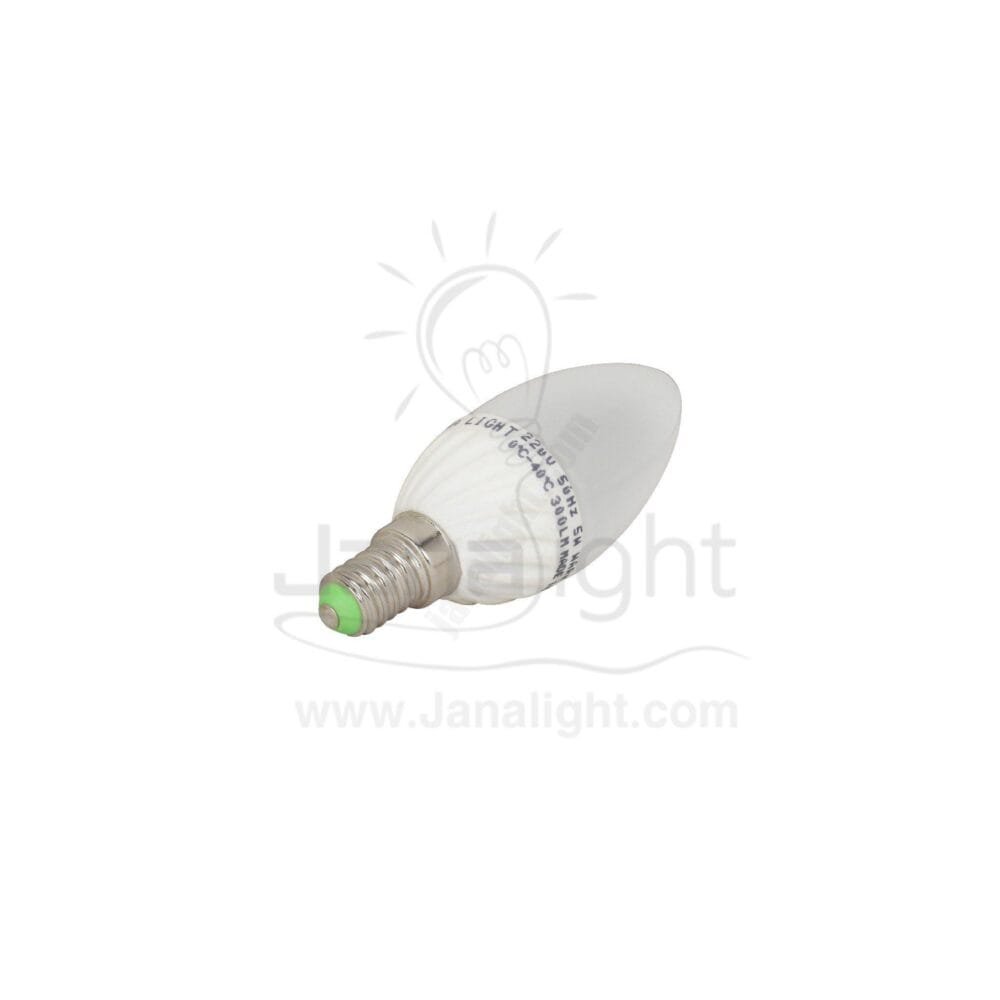 لمبة بلحة لد 5 وات وورم بورسلين جنى لايت candle lamb 5 watt