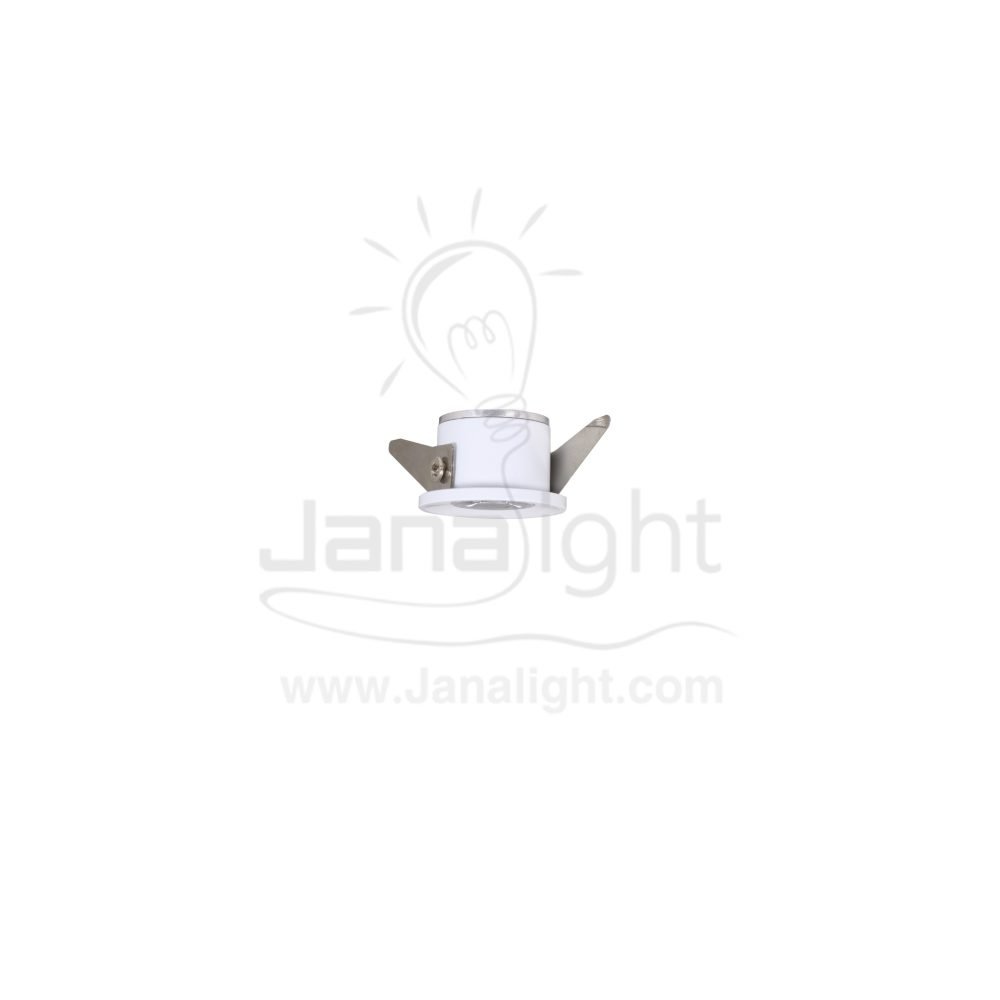 ⁦سبوت زر 1 وات ابيض ابيض جنى لايت⁩ - الصورة ⁦2⁩