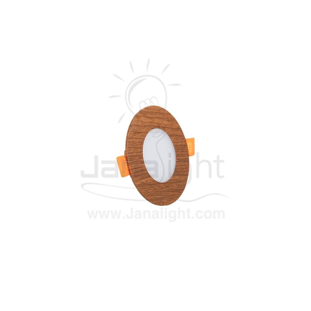 سبوت بانيل 3 وات مدور وورم خشبي Panel spotlight 3 watt round warm