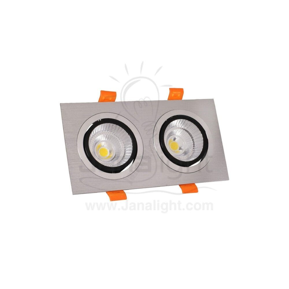 سبوت 2 عين 10 وات COB فضي وورم جنى لايت B09 Spotlight 2 Lights 10 watt Chrome warm