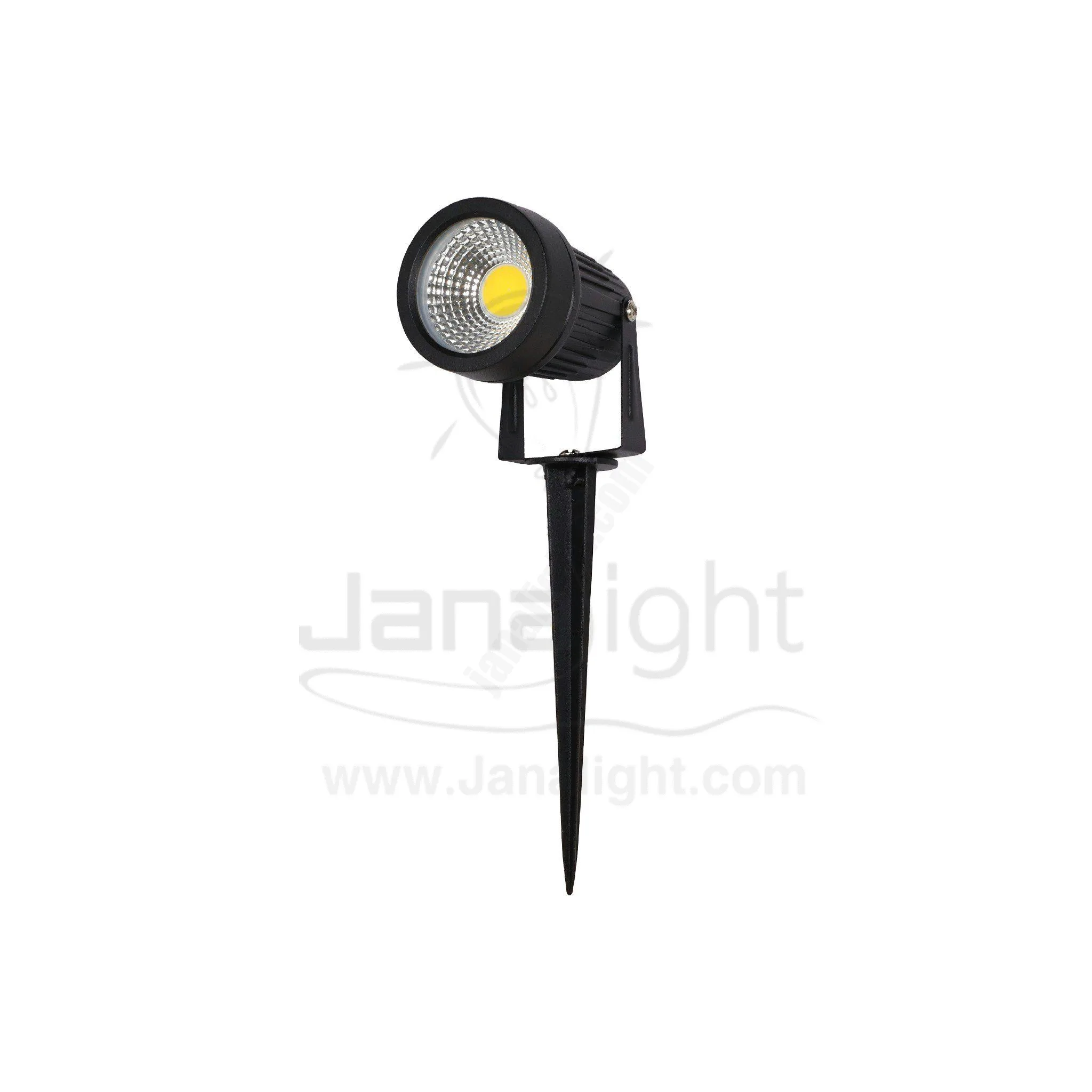 سبوت حربة 5 وات Cob كتكوت فتل اسود وورم جنى لايت Garden Spotlight 5 Watt Cob Black Warm