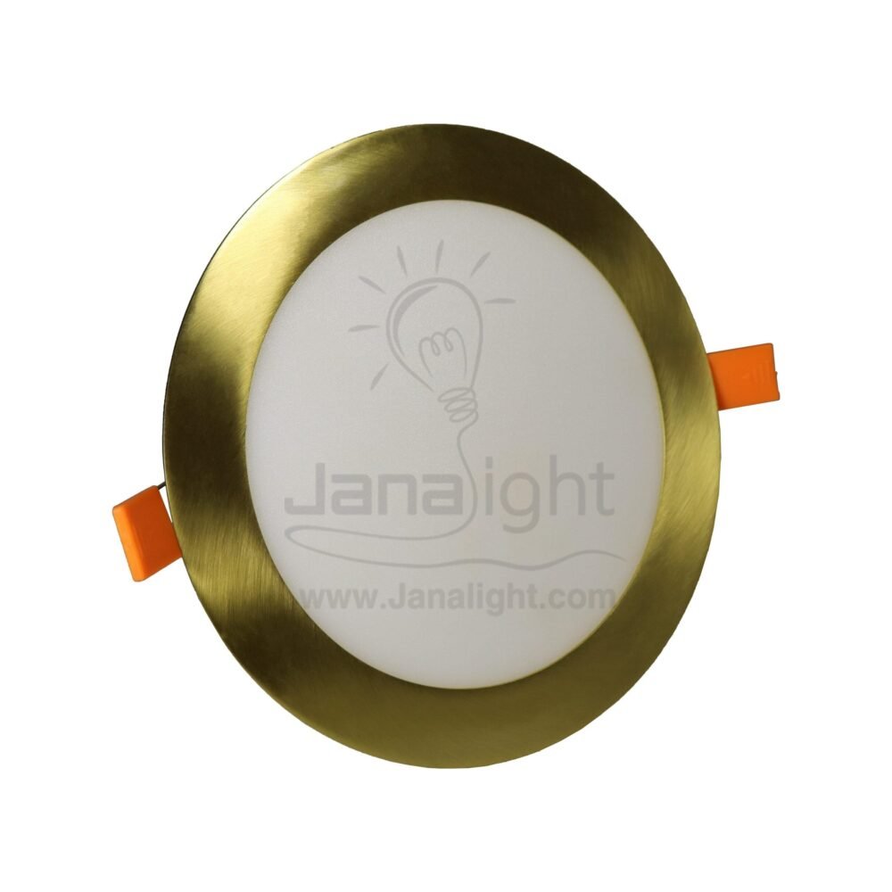 سبوت بانيل 12 وات مدور ذهبي ابيض جنى لايت panel prominent spotlight 12 watt round golden white