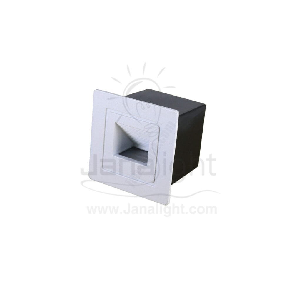 سبوت سلم مربع صغير 3 وات ابيض جنى لايت 3 watt white small stair lighting
