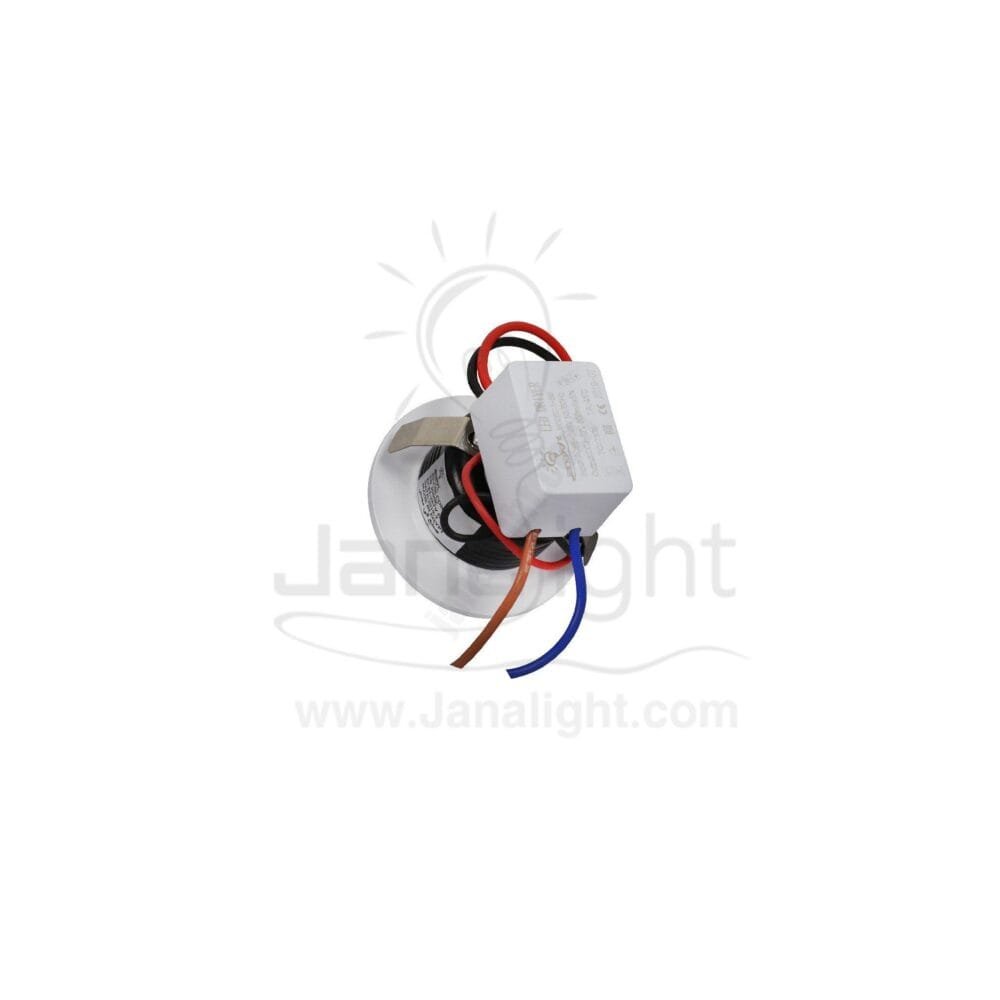 سبوت زر 3 وات مجوف ابيض وورم جنى لايت fixed recessed hollow cob white mini led downlight 3 watt