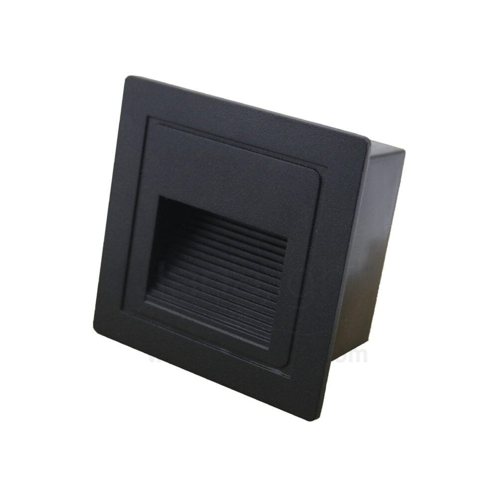 سبوت سلم مربع كبير 3 وات اسود جنى لايت 3 watt black large stair lighting