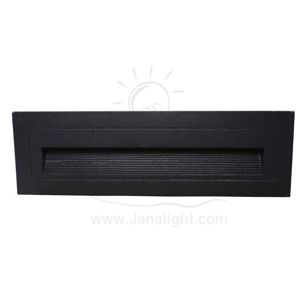 سبوت سلم مستطيل كبير وش 6 سم 6 وات اسود جنى لايت 6 watt black large stair lighting