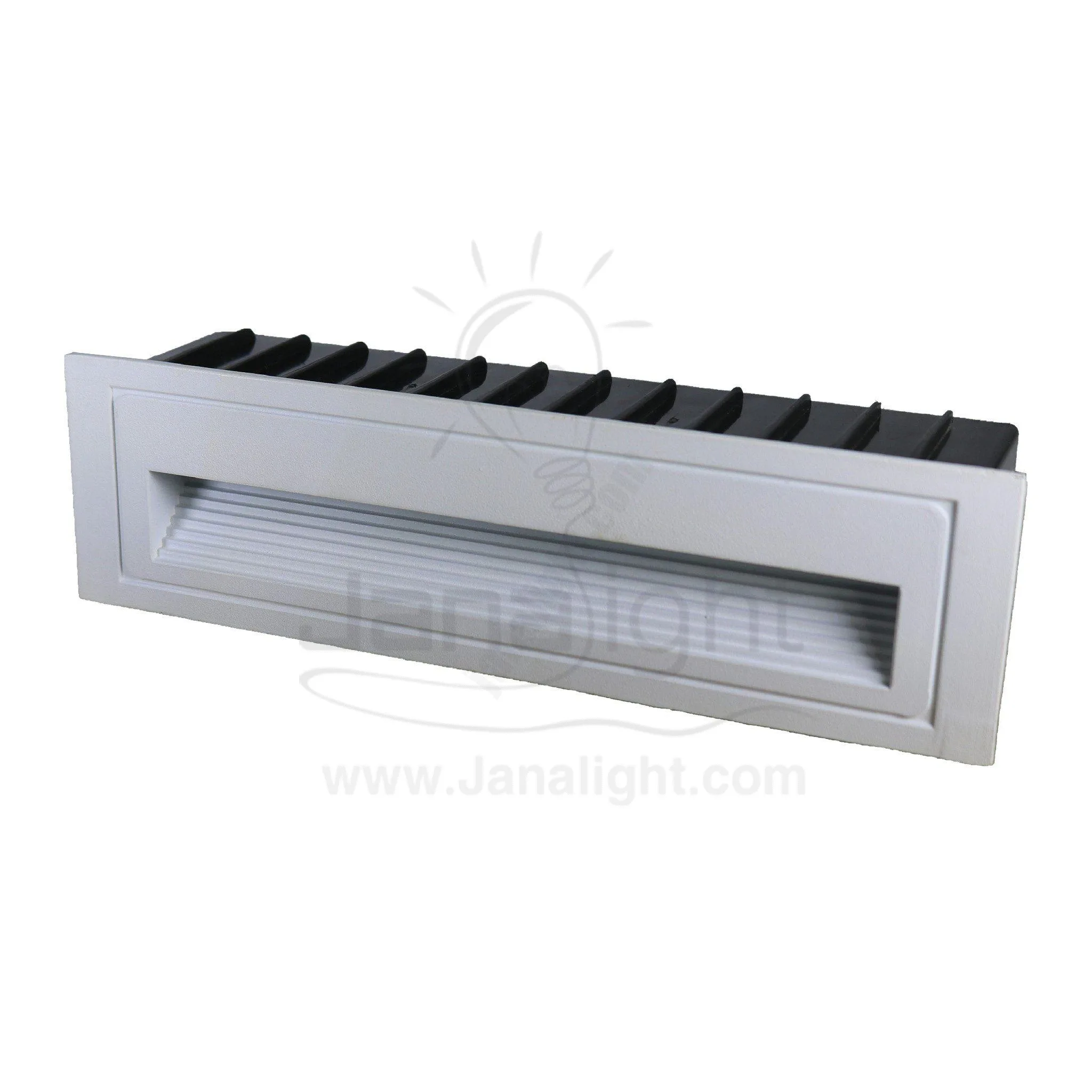 سبوت سلم مستطيل كبير وش 6 سم 6 وات ابيض جنى لايت 6 Watt White Large Stair Lighting