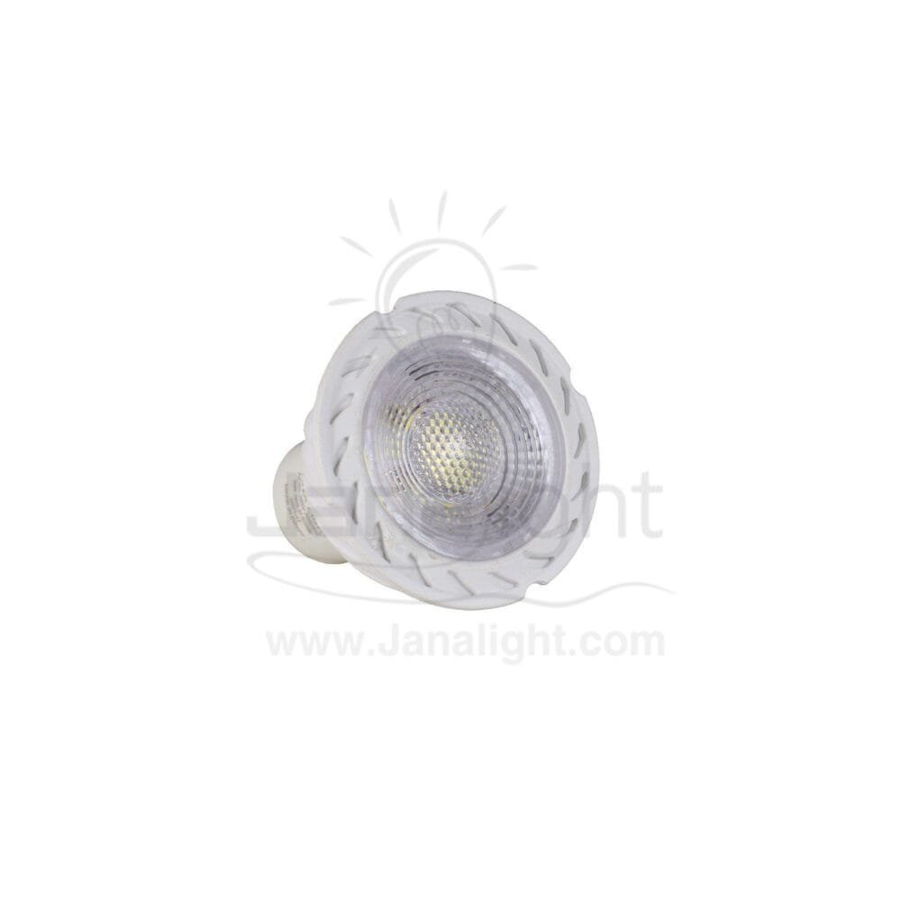 لمبة كاسة سبوت 6 وات ابيض عدسة شفافة جنى لايت ضمان 3 سنوات LED spotlight lamp 6 watt white