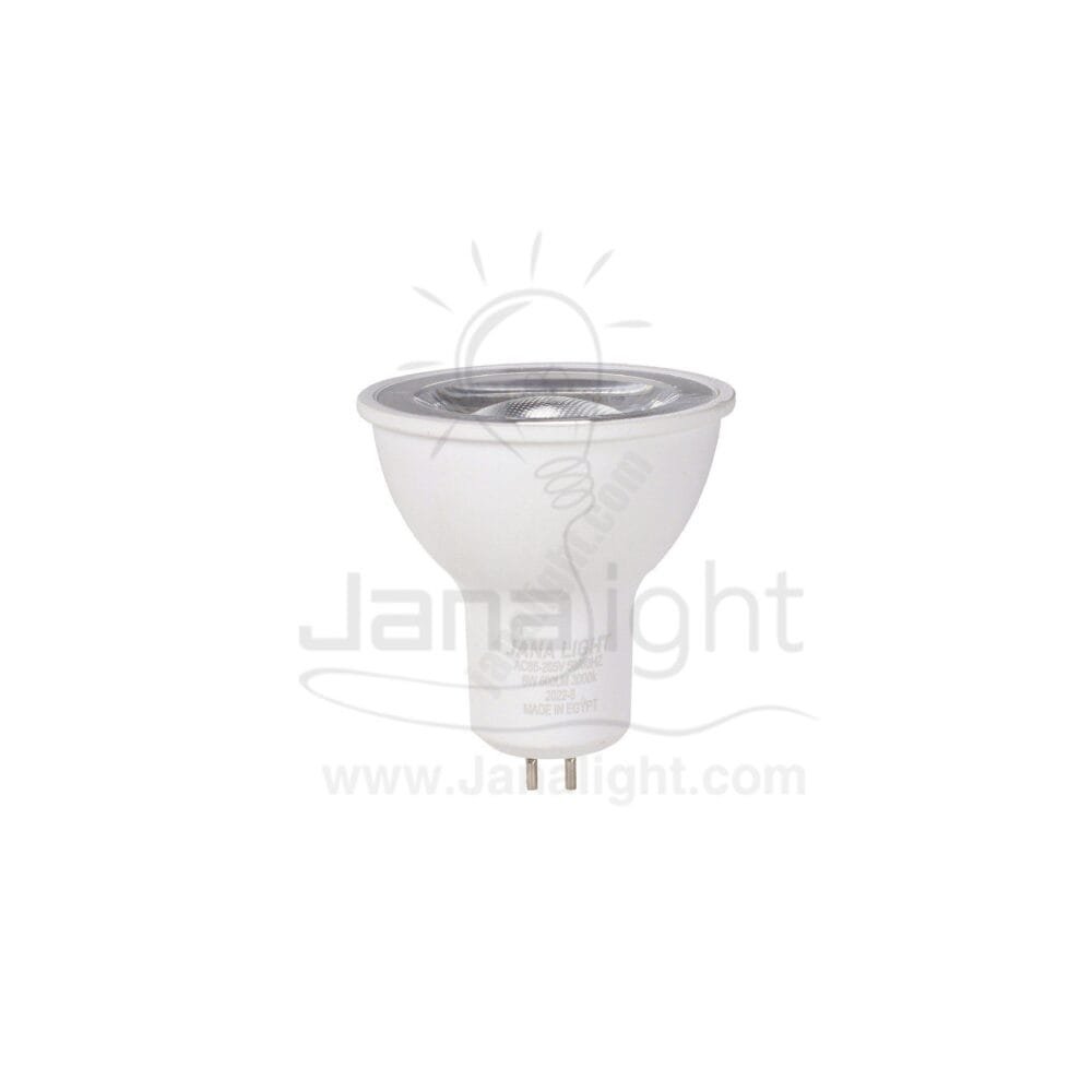 لمبة كاسة سبوت 6 وات وورم عدسة شفافة جنى لايت ضمان 3 سنوات LED spotlight lamp 6 watt white
