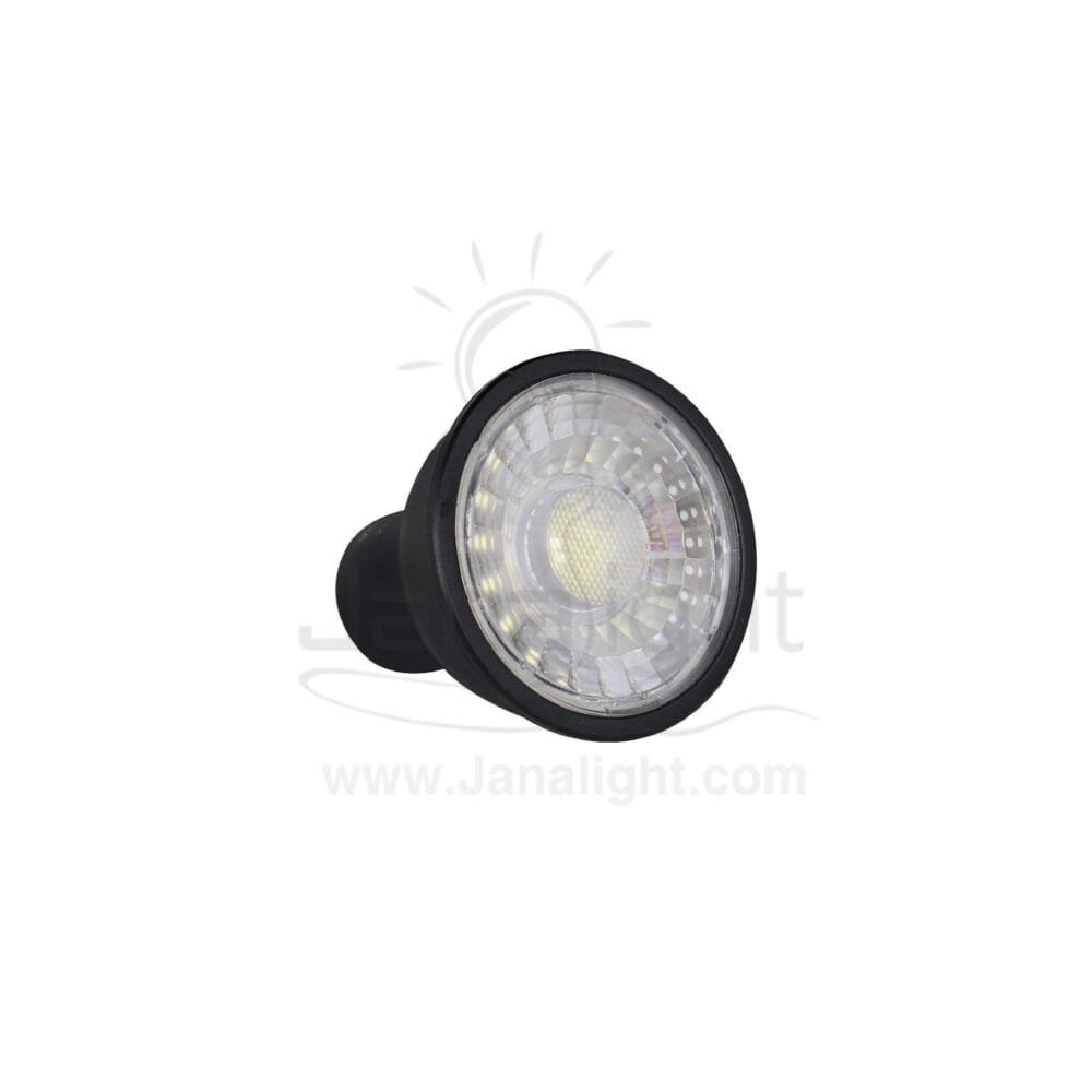 لمبة كاسة سبوت 7 وات جسم اسود ابيض جنى لايت ضمان 5 سنوات 7W MR16 LED Spotlight Black/White Housing Jana Light 5-Year Warranty