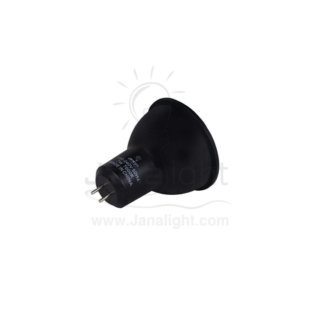 لمبة كاسة سبوت 7 وات جسم اسود ابيض جنى لايت ضمان 5 سنوات 7W MR16 LED Spotlight Black/White Housing Jana Light 5-Year Warranty
