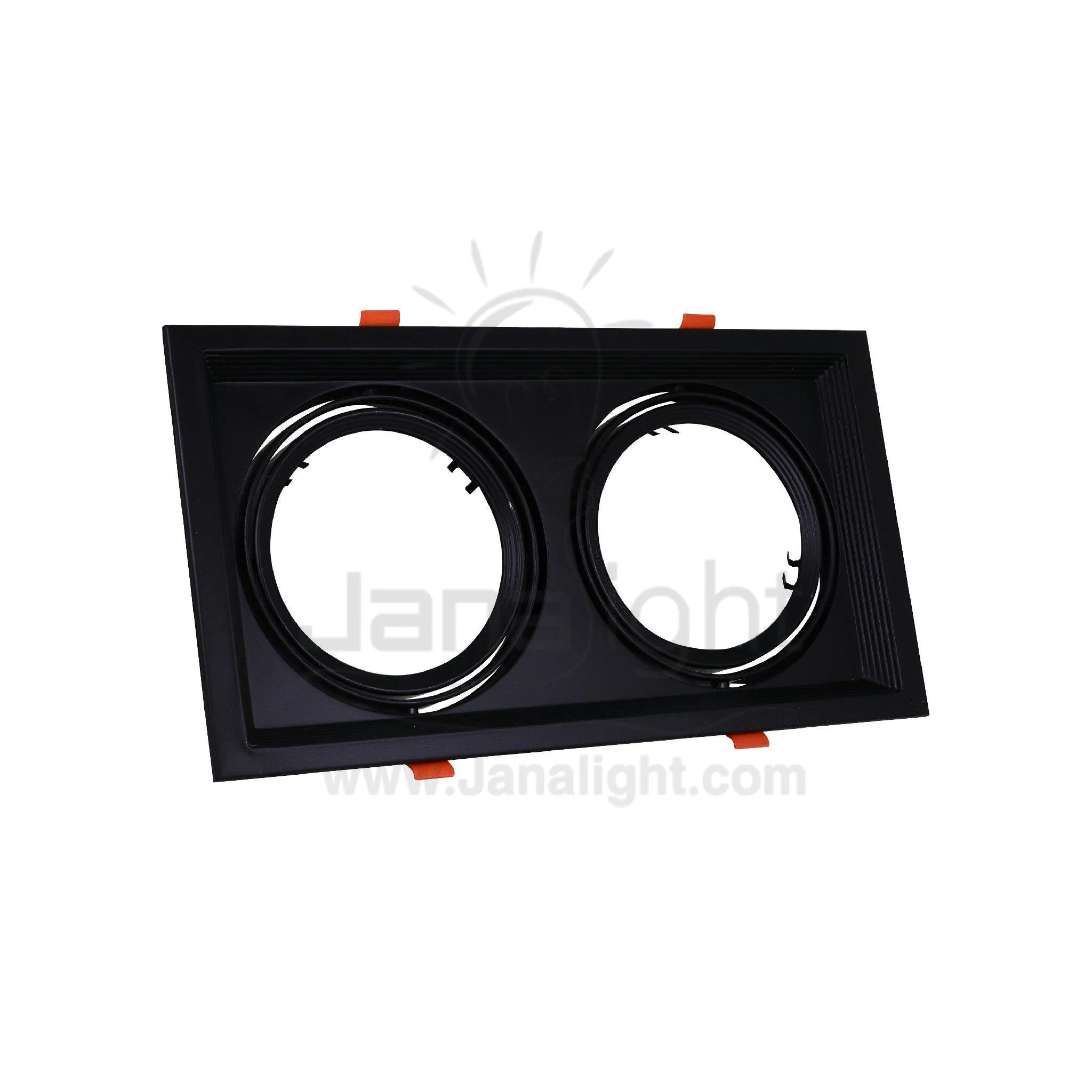 جسم سبوت فارغ 2عين اسود كبير Double Large Square Black Spotlight Frame