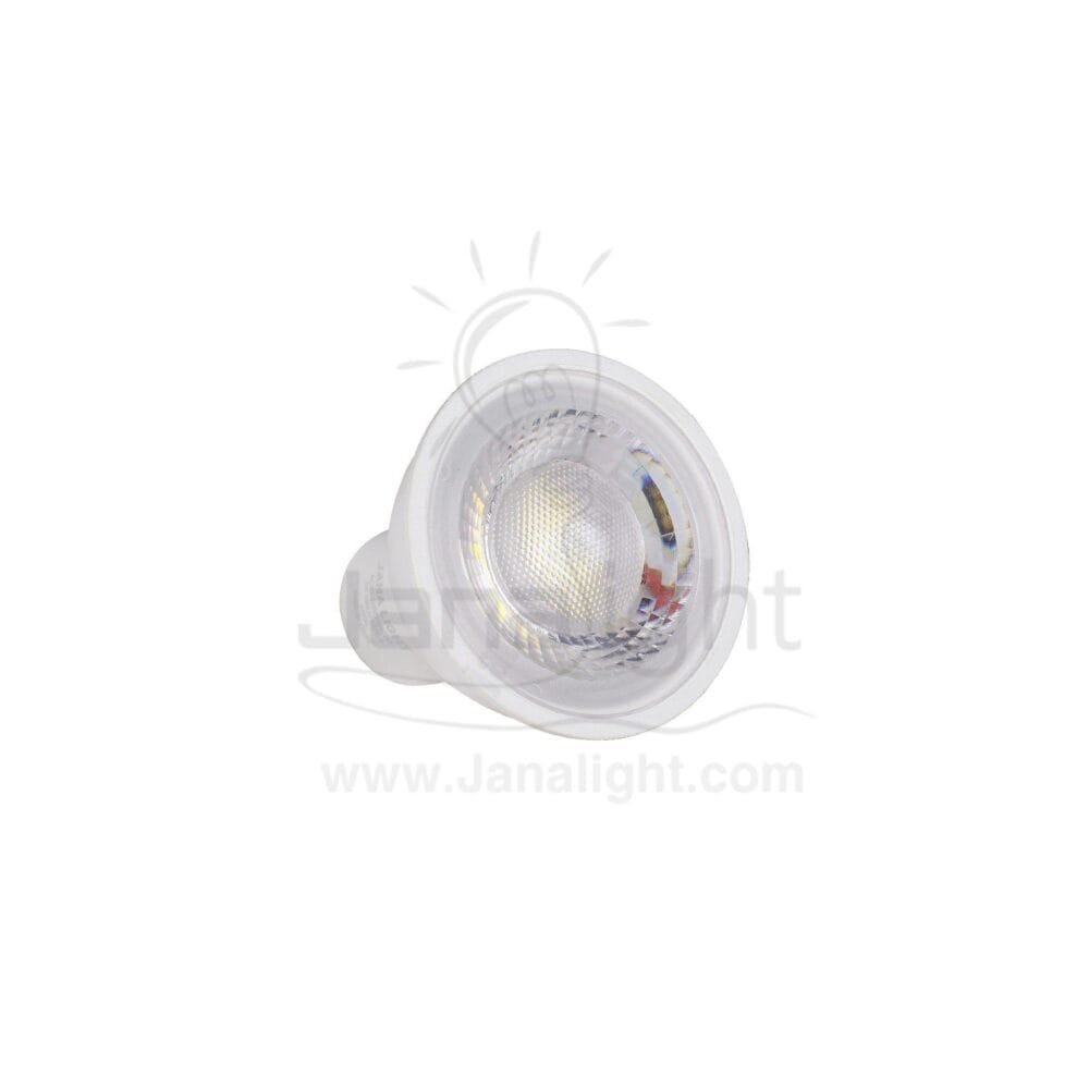 لمبة كاسة سبوت 6 وات كول 4000 عدسة شفافة جنى لايت ضمان 3 سنوات LED spot lamp 6 watt cool