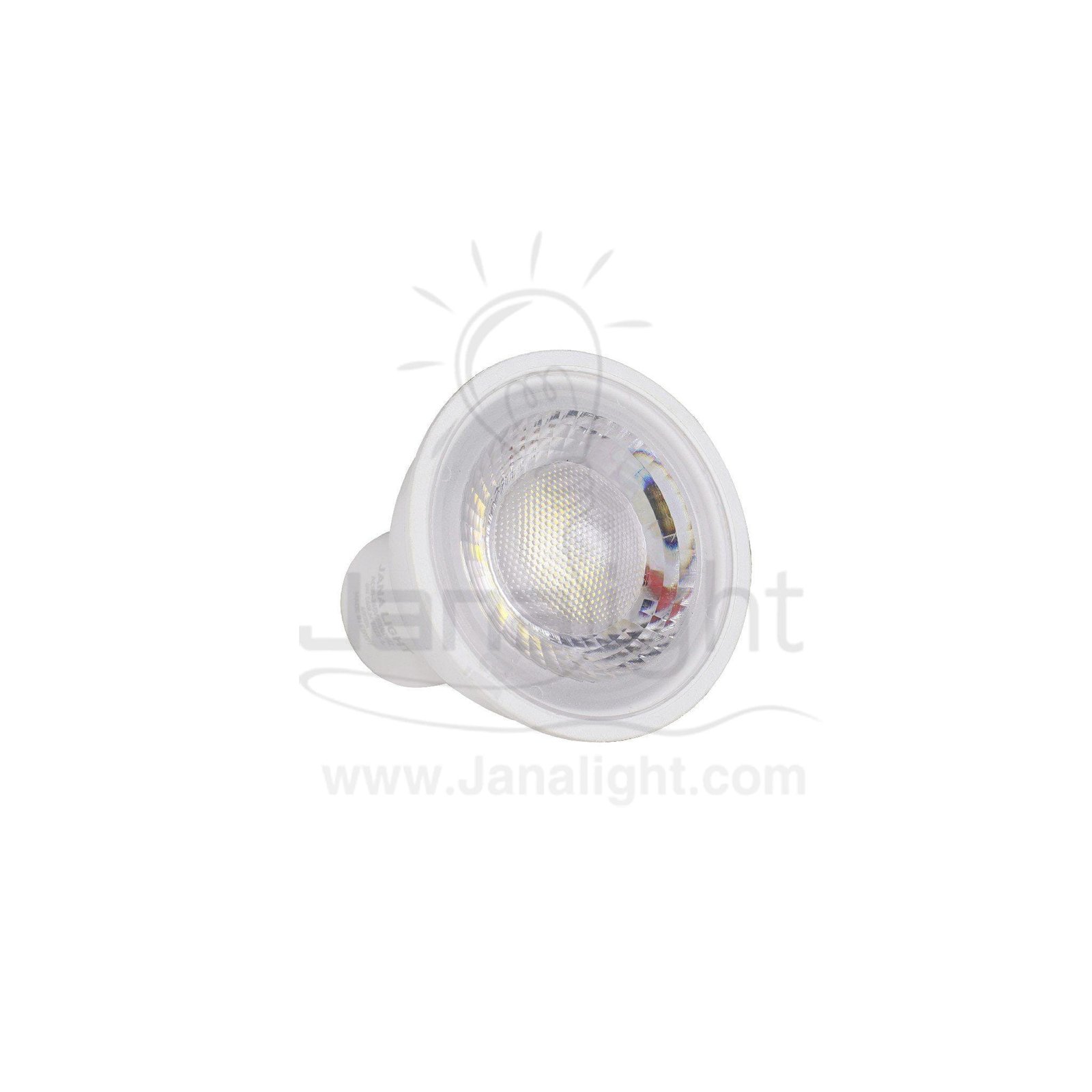 لمبة كاسة سبوت 6 وات كول 4000 عدسة شفافة جنى لايت ضمان 3 سنوات LED spot lamp 6 watt cool