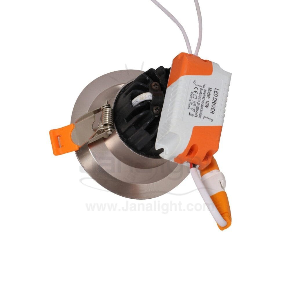 سبوت مجوف فضي مط وورم 10 وات جنى لايت Hollowed silver warm 10w COB SpotLight Frame