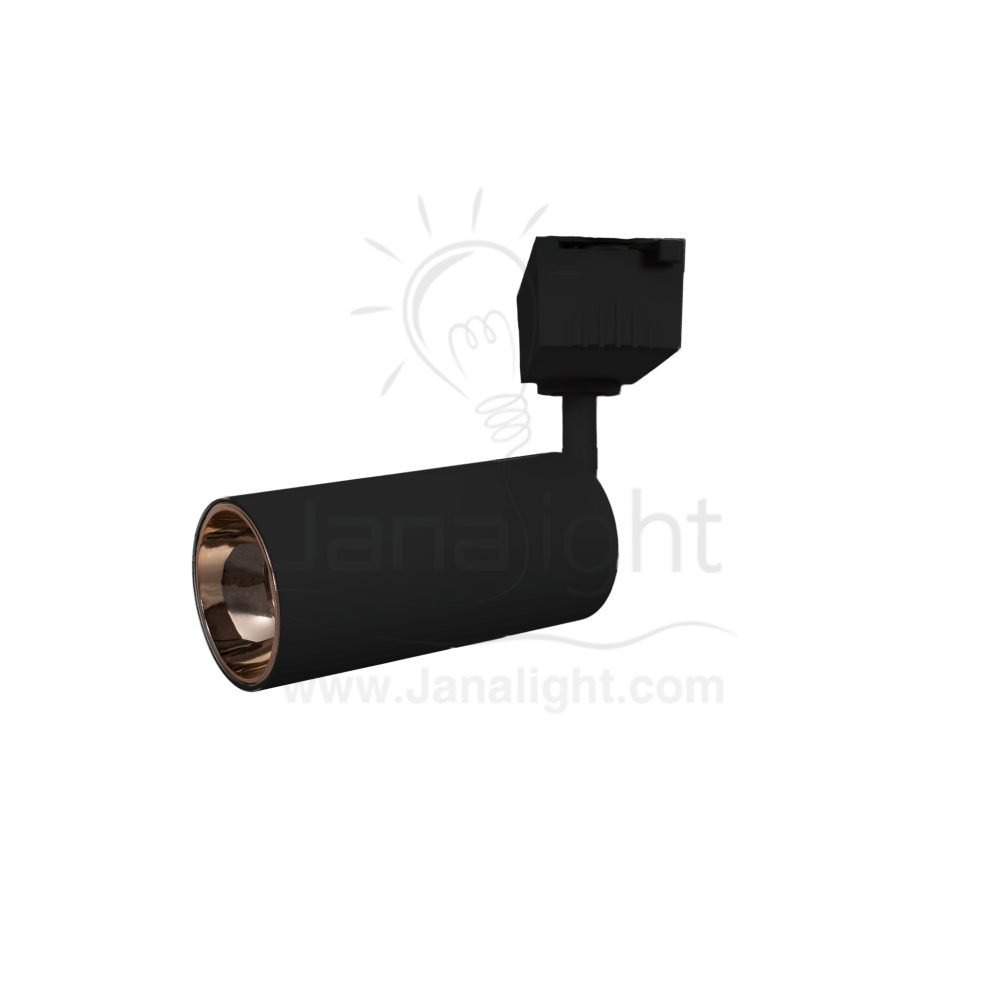 سبوت لايت تراك 30 وات اسطواني اسود حلق شامبين وورم جنى لايت JN-1075  pivoting black & champagne cob led track spot light, 30 watt 10337534(1)