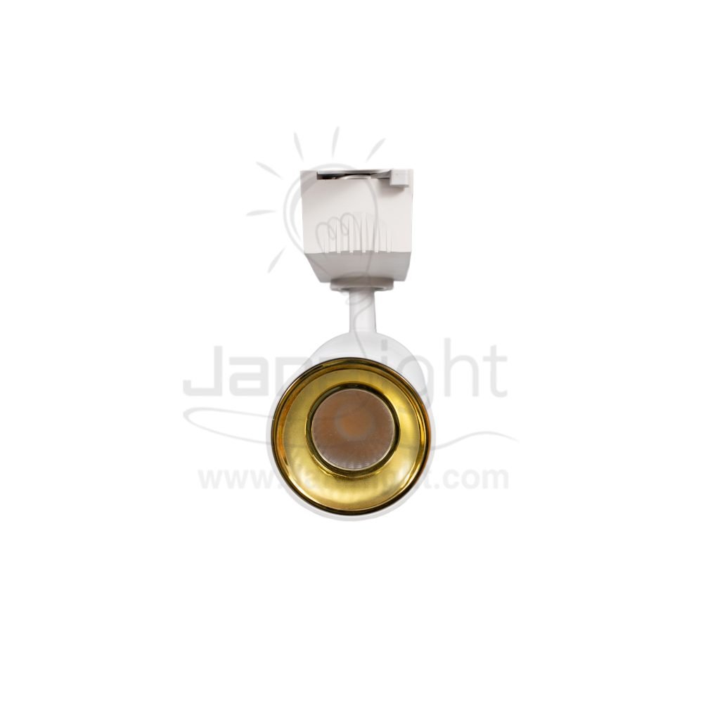 ⁦سبوت تراك 30 وات اسطواني ابيض حلق ذهبي وورم جنى لايت JN-1075⁩ - الصورة ⁦2⁩