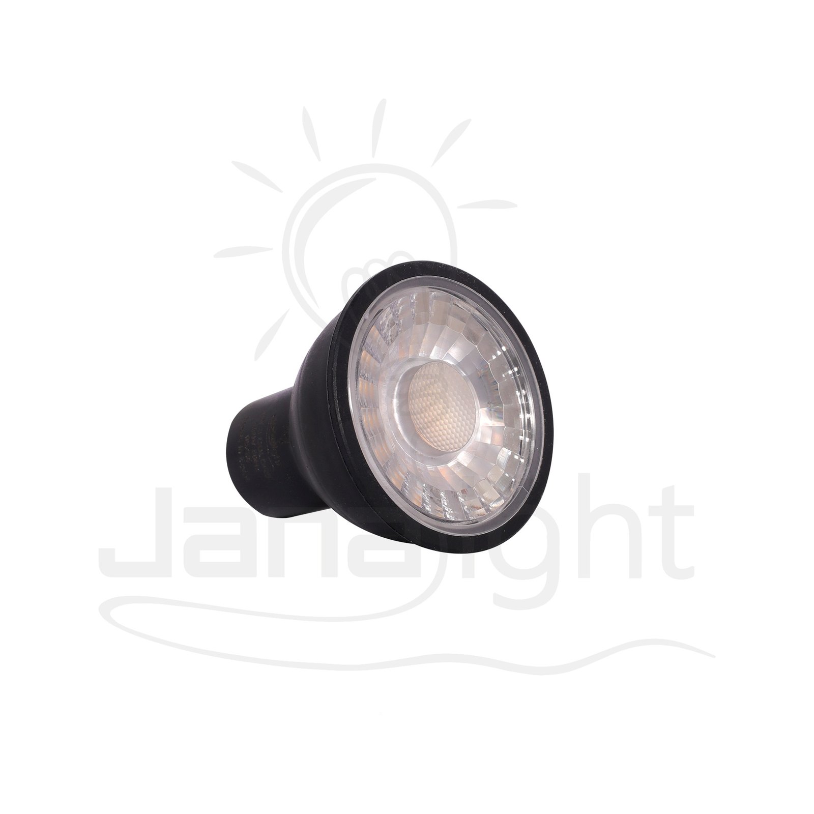 لمبة كاسة سبوت 7 وات جسم اسود 3 لون جنى لايت ضمان 5 سنوات Ultra LED Spotlight Cup 7W Black Body – 3-Color – 5-Year Warranty